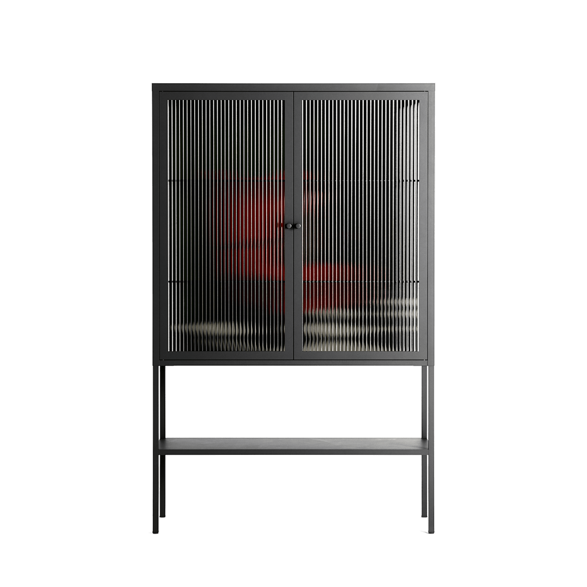 The Man Behind The Curtain - Loft Cabinet - Kristin Eriksson - Antracite - Reeded glass