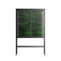 Wottosque Green - Loft Cabinet - Craig Watkins - Antracite - Reeded glass