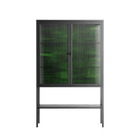 Wottosque Green - Loft Cabinet - Craig Watkins - Antracite - Reeded glass
