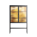 A Bridge Across Time 4 - Loft Cabinet - Nick Liefhebber - Antracite - Reeded glass