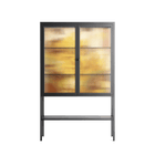 A Bridge Across Time 4 - Loft Cabinet - Nick Liefhebber - Antracite - Reeded glass