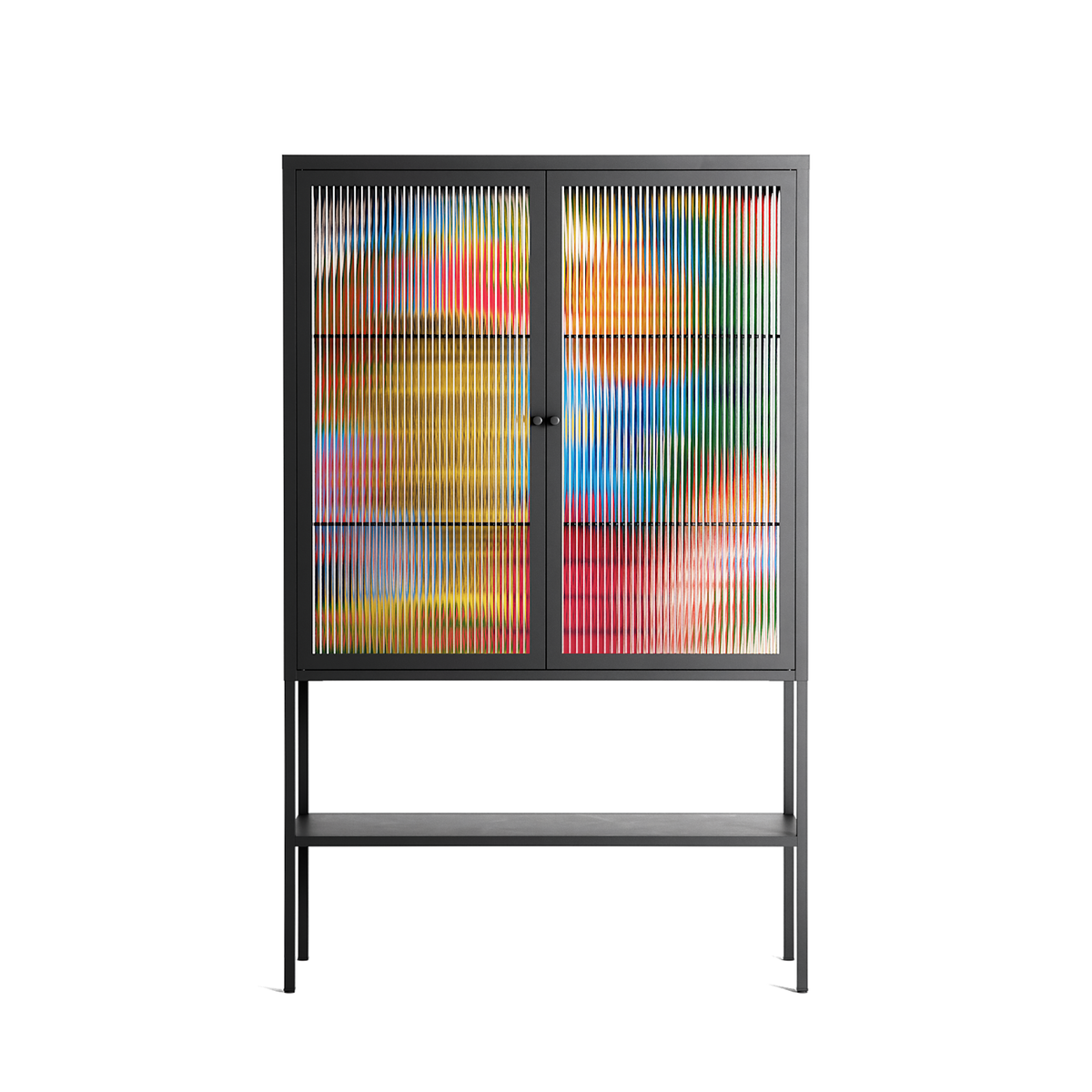 The Towering Hall Full Of Light - Loft Cabinet - Nick Liefhebber - Antracite - Reeded glass