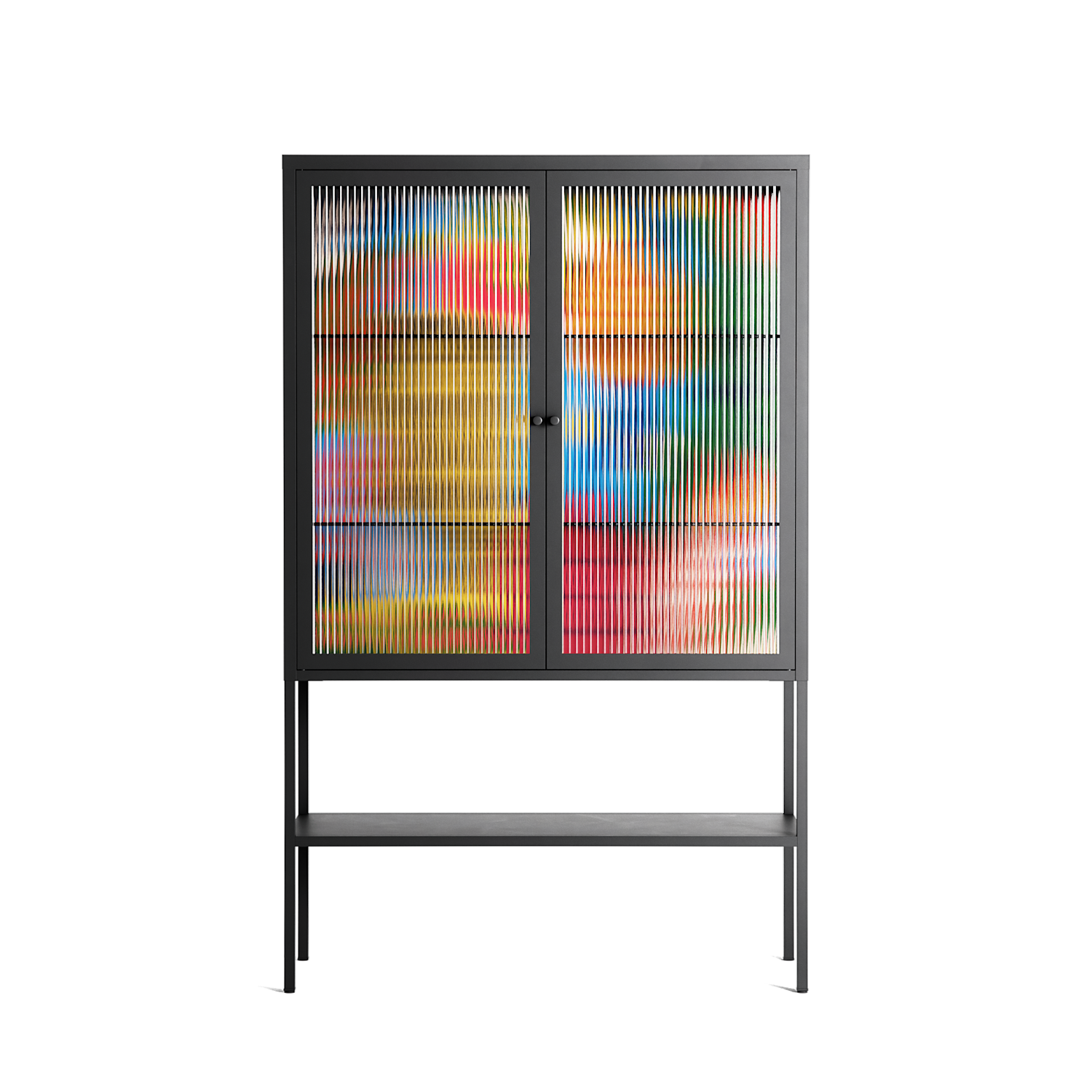 The Towering Hall Full Of Light - Loft Cabinet - Nick Liefhebber - Antracite - Reeded glass