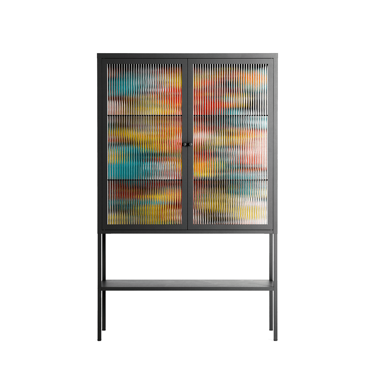 All The Stickers - Loft Cabinet - Craig Watkins - Antracite - Reeded glass