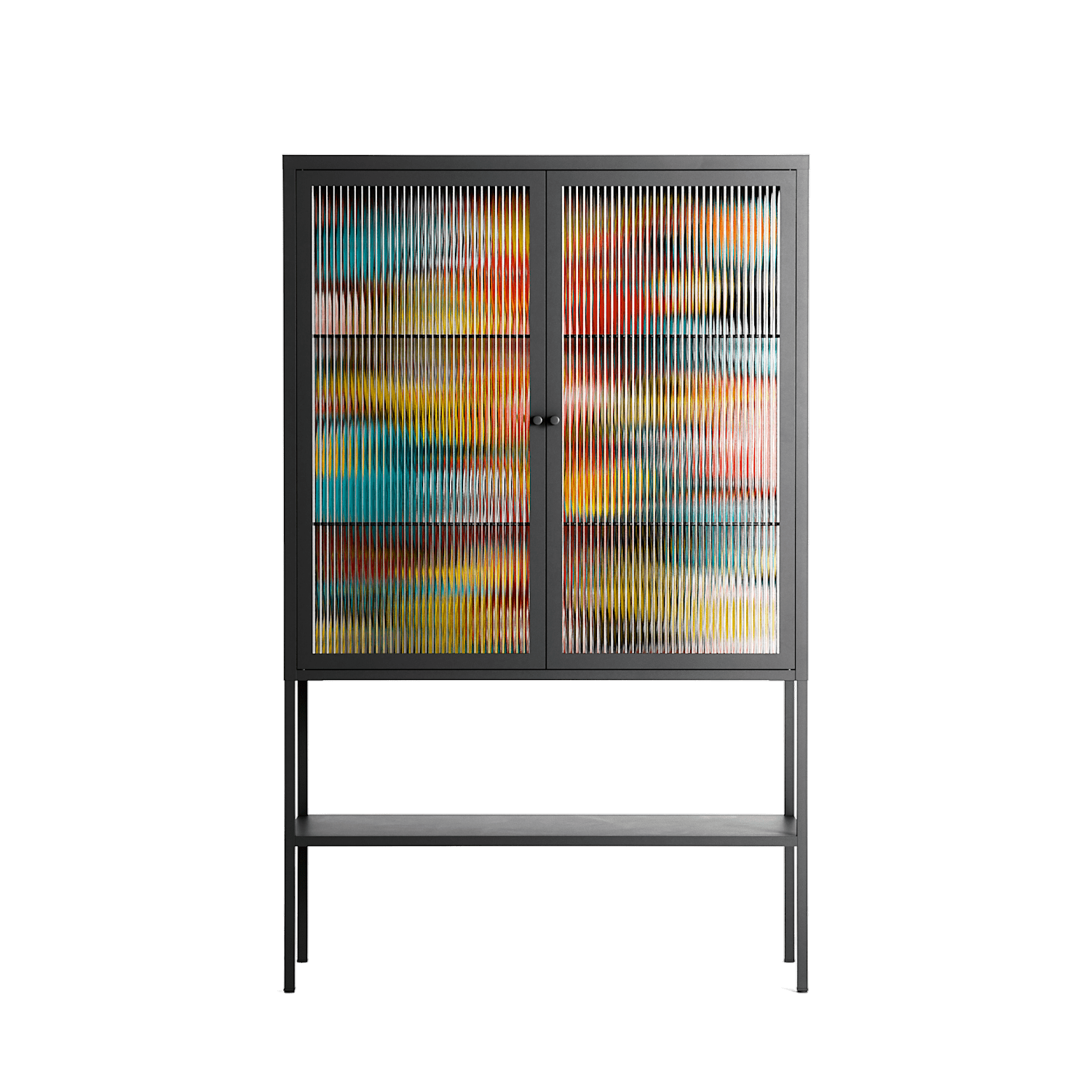 All The Stickers - Loft Cabinet - Craig Watkins - Antracite - Reeded glass