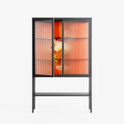 Drink And Cherries - Loft Cabinet - Raissa Oltmanns - Antracite - Reeded glass