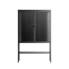 The Single Color - Loft Cabinet - Craig Watkins - Antracite - Reeded glass