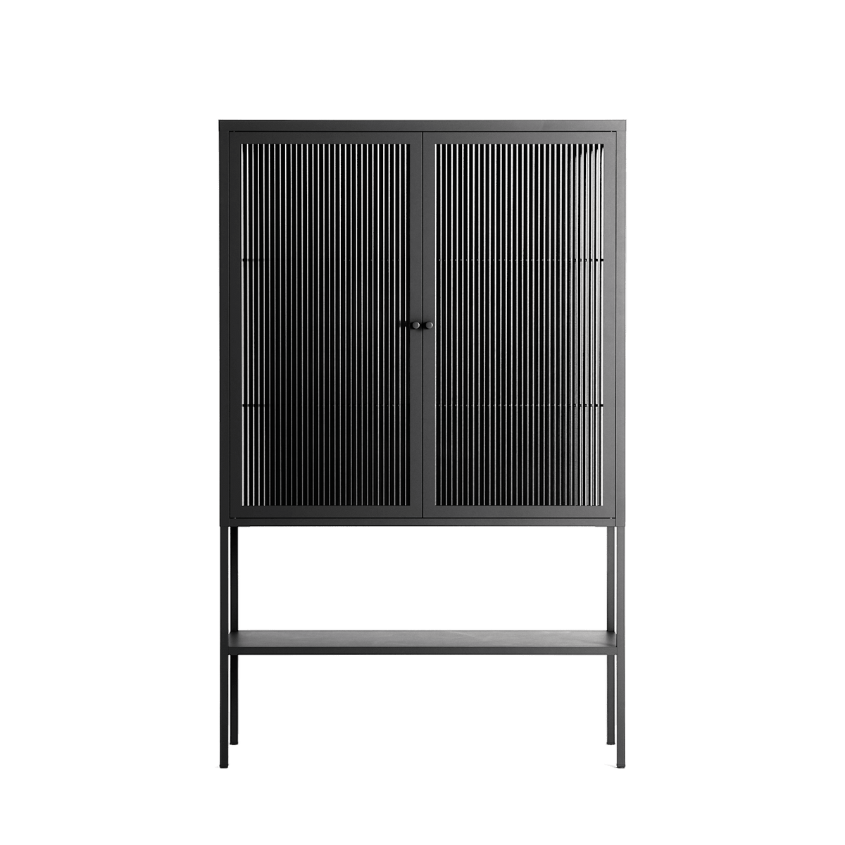 The Single Color - Loft Cabinet - Craig Watkins - Antracite - Reeded glass