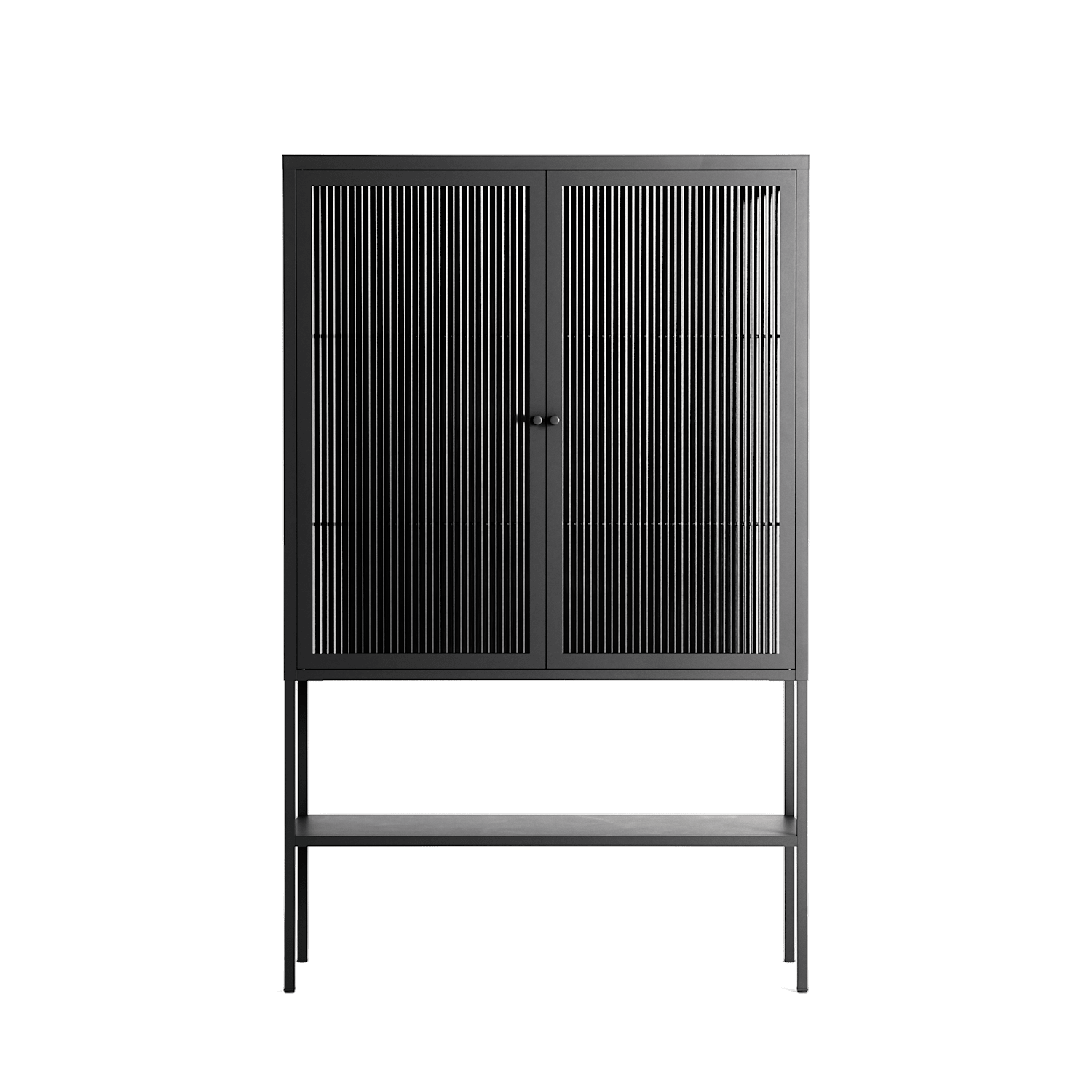 The Single Color - Loft Cabinet - Craig Watkins - Antracite - Reeded glass
