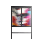 Fragments Of A Painted Souls - Loft Cabinet - Mathilda Kienast - Antracite - Reeded glass