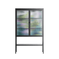 A Bridge Across Time 2 - Loft Cabinet - Nick Liefhebber - Antracite - Reeded glass