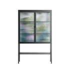 A Bridge Across Time 2 - Loft Cabinet - Nick Liefhebber - Antracite - Reeded glass