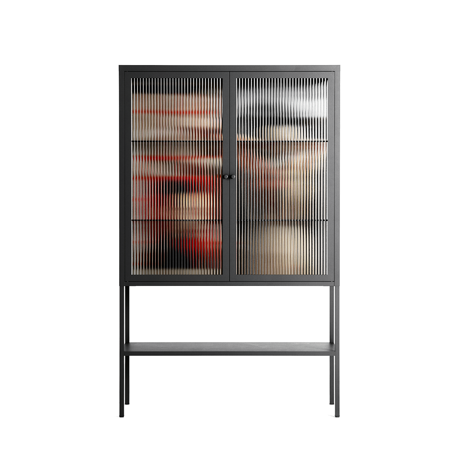 Where We Belong - Loft Cabinet - Sophie Goudman-Peachey - Antracite - Reeded glass