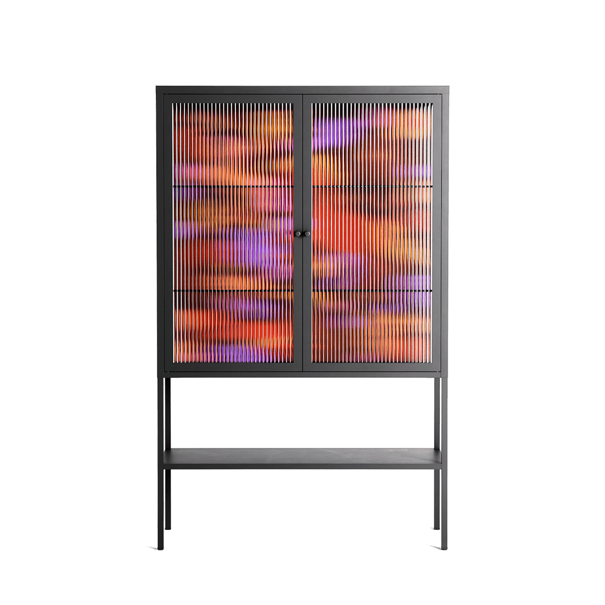 The Secret Herb Garden In The Forest 2 - Loft Cabinet - Nick Liefhebber - Antracite - Reeded glass