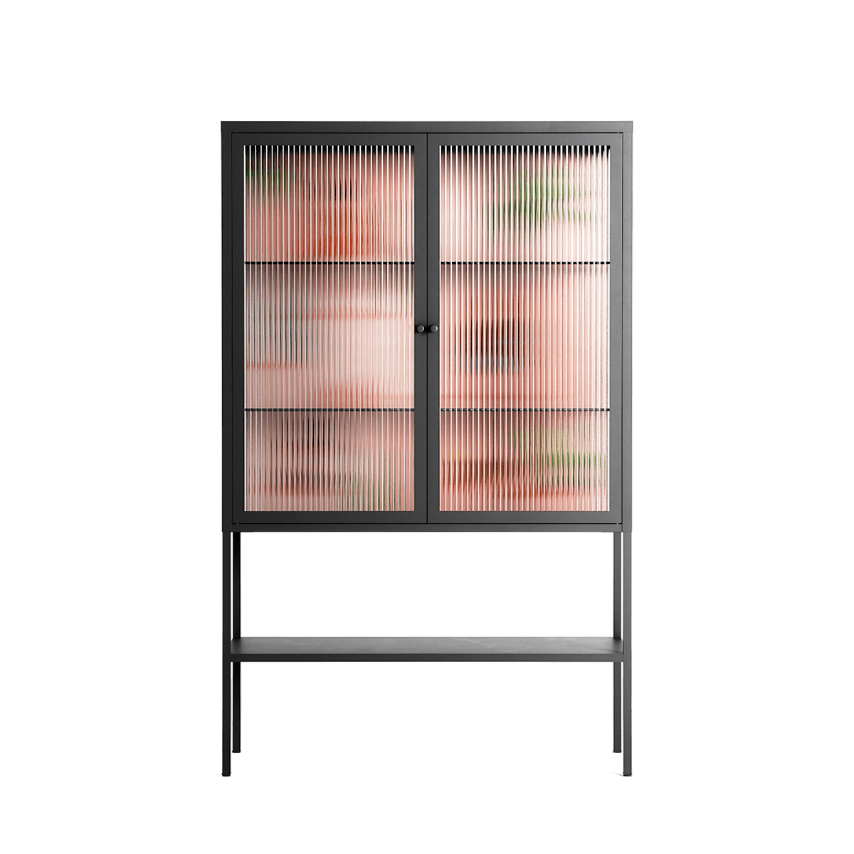 Woman at the Beach - Loft Cabinet - Raissa Oltmanns - Antracite - Reeded glass