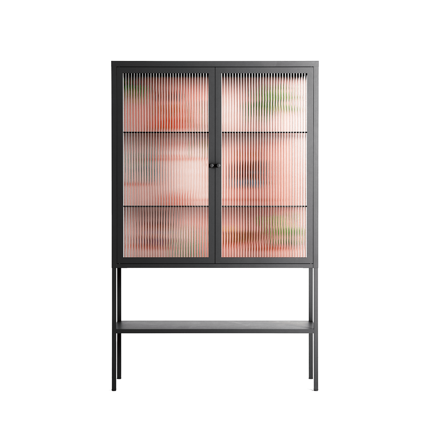Woman at the Beach - Loft Cabinet - Raissa Oltmanns - Antracite - Reeded glass