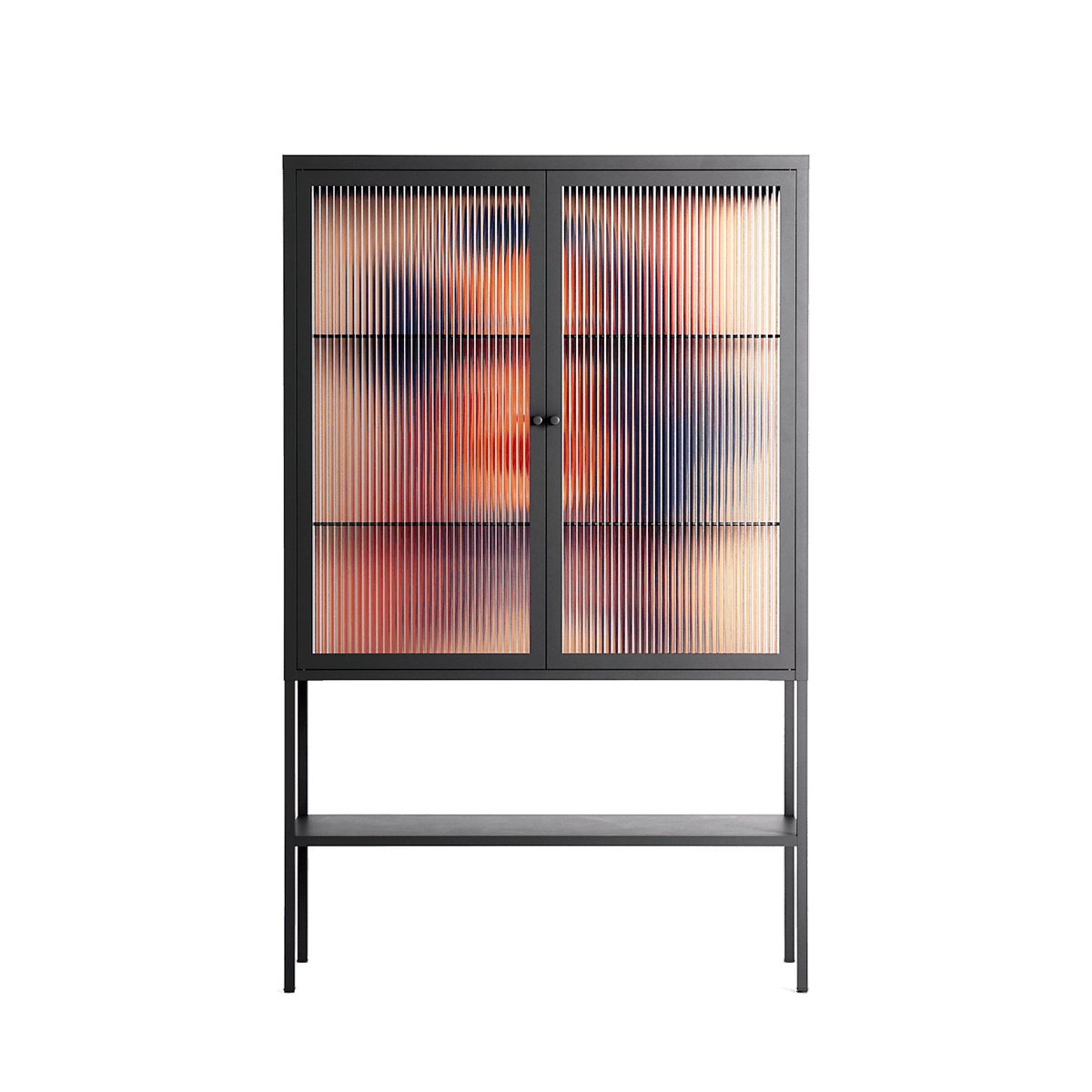 Hidden Beauty - Loft Cabinet - Raissa Oltmanns - Antracite - Reeded glass