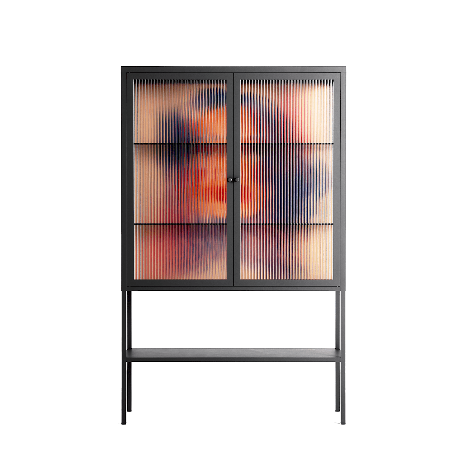 Hidden Beauty - Loft Cabinet - Raissa Oltmanns - Antracite - Reeded glass
