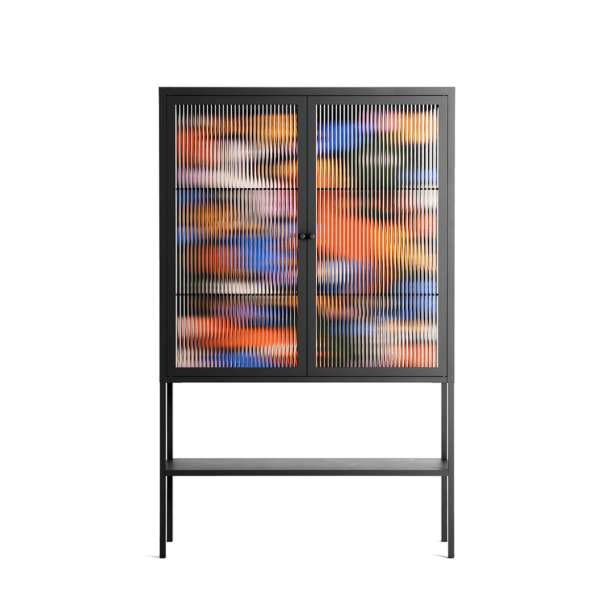 The Secret Herb Garden In The Forest - Loft Cabinet - Nick Liefhebber - Antracite - Reeded glass