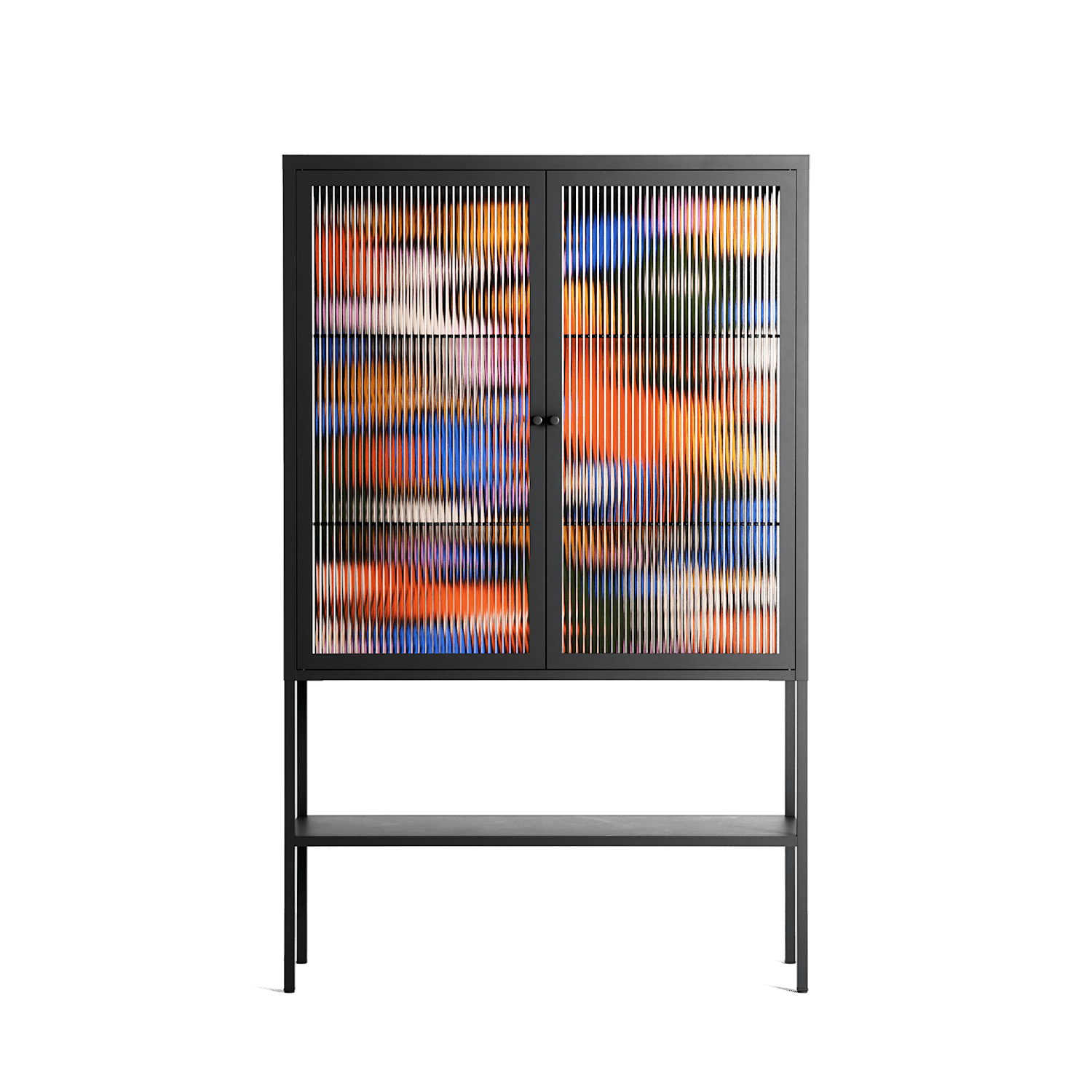 The Secret Herb Garden In The Forest - Loft Cabinet - Nick Liefhebber - Antracite - Reeded glass