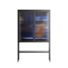 Blue Velvet - Loft Cabinet - Sophie Goudman-Peachey - Antracite - Reeded glass