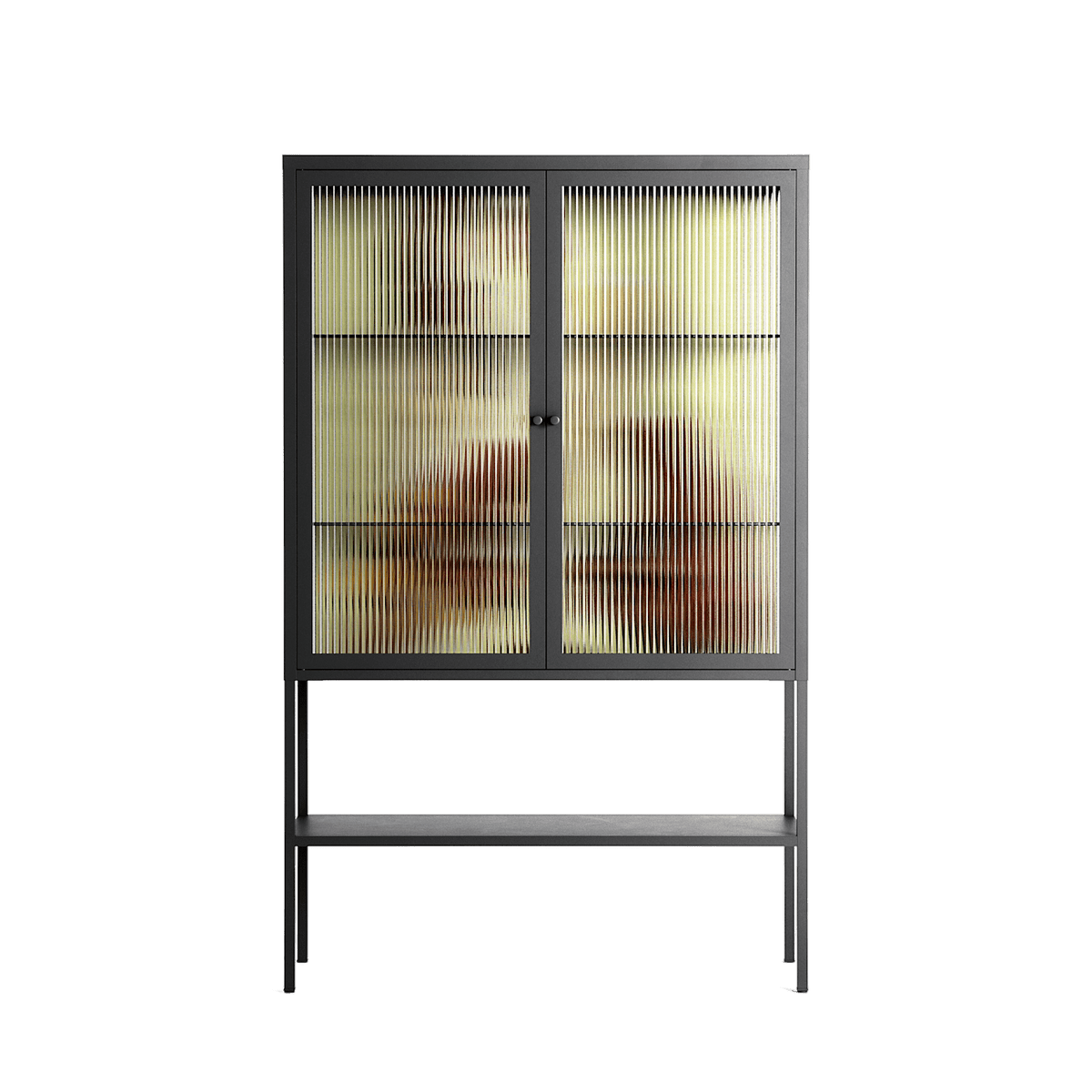 Can You Face It - Loft Cabinet - Sophie Goudman-Peachey - Antracite - Reeded glass