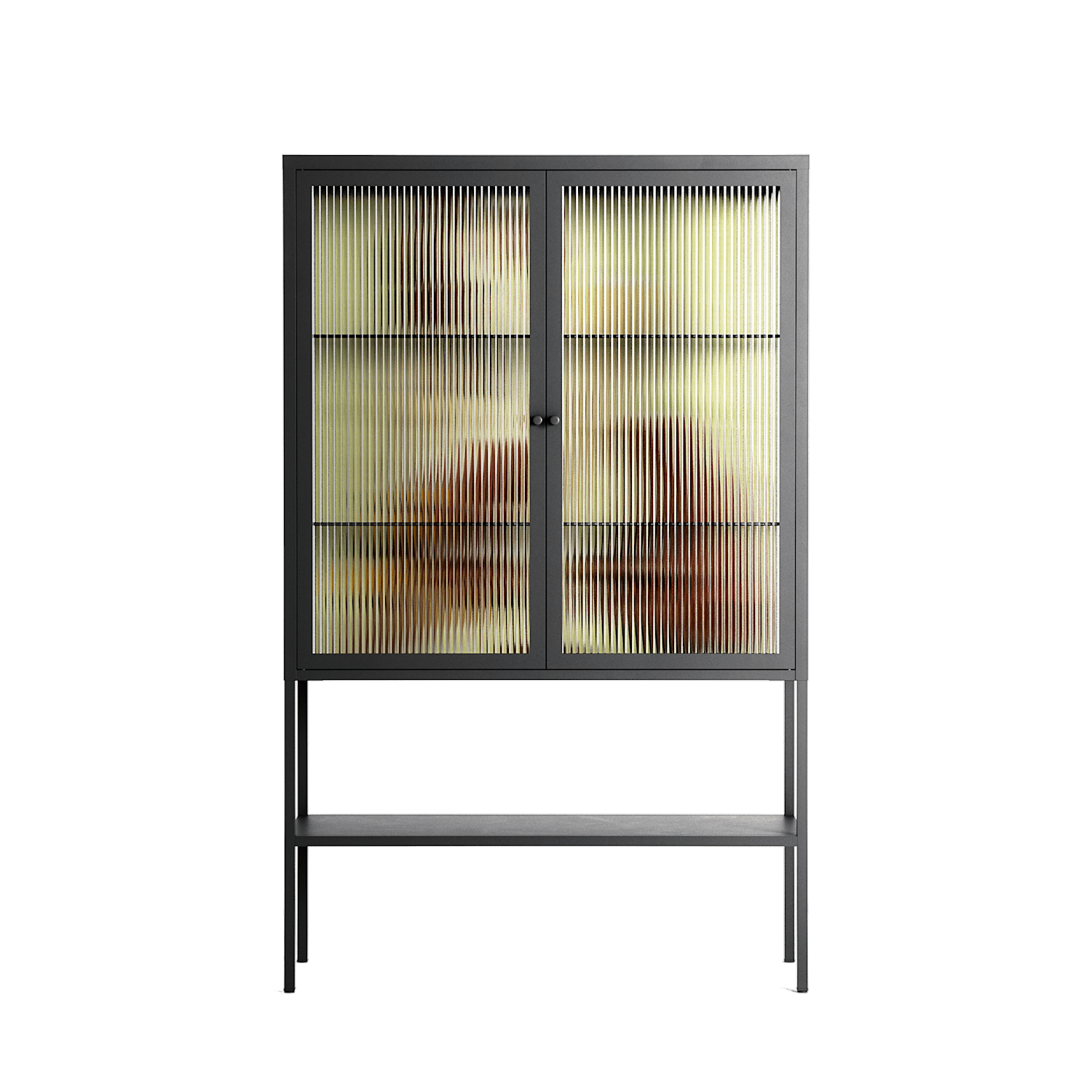 Can You Face It - Loft Cabinet - Sophie Goudman-Peachey - Antracite - Reeded glass