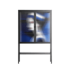 Beyond The Veil Of Consciousness - Loft Cabinet - Mathilda Kienast - Antracite - Reeded glass