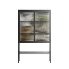As The Rain Falls - Loft Cabinet - Sophie Goudman-Peachey - Antracite - Reeded glass