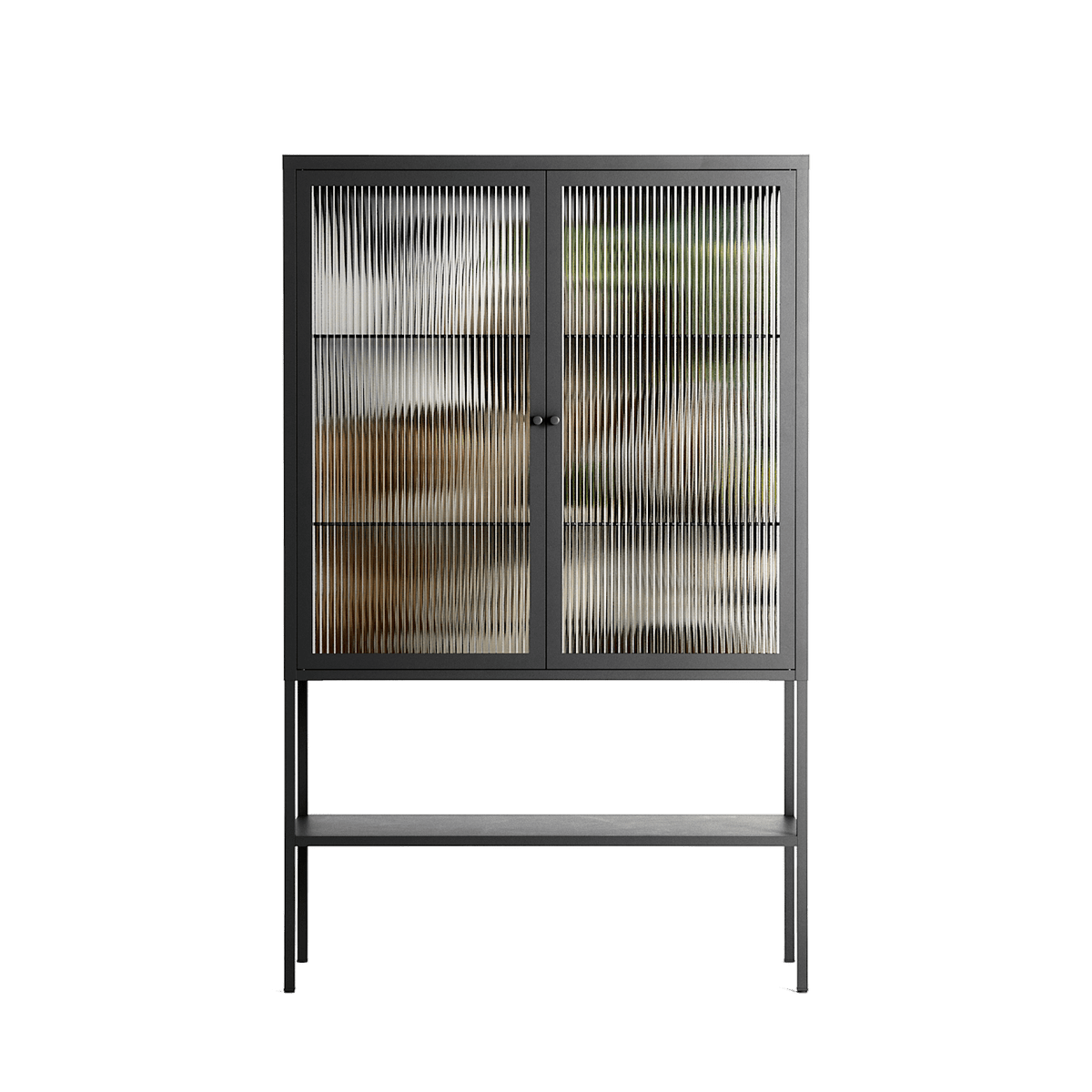 As The Rain Falls - Loft Cabinet - Sophie Goudman-Peachey - Antracite - Reeded glass