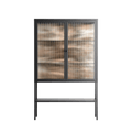 Delight Pink - Loft Cabinet - Diana Catchpole - Antracite - Reeded glass