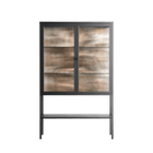 Delight Pink - Loft Cabinet - Diana Catchpole - Antracite - Reeded glass