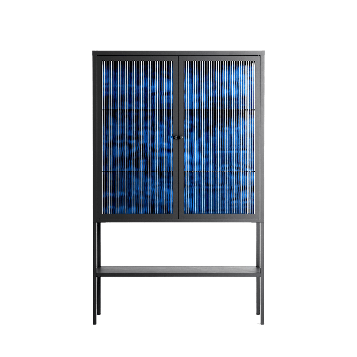 The Blue Line - Loft Cabinet - Craig Watkins - Antracite - Reeded glass