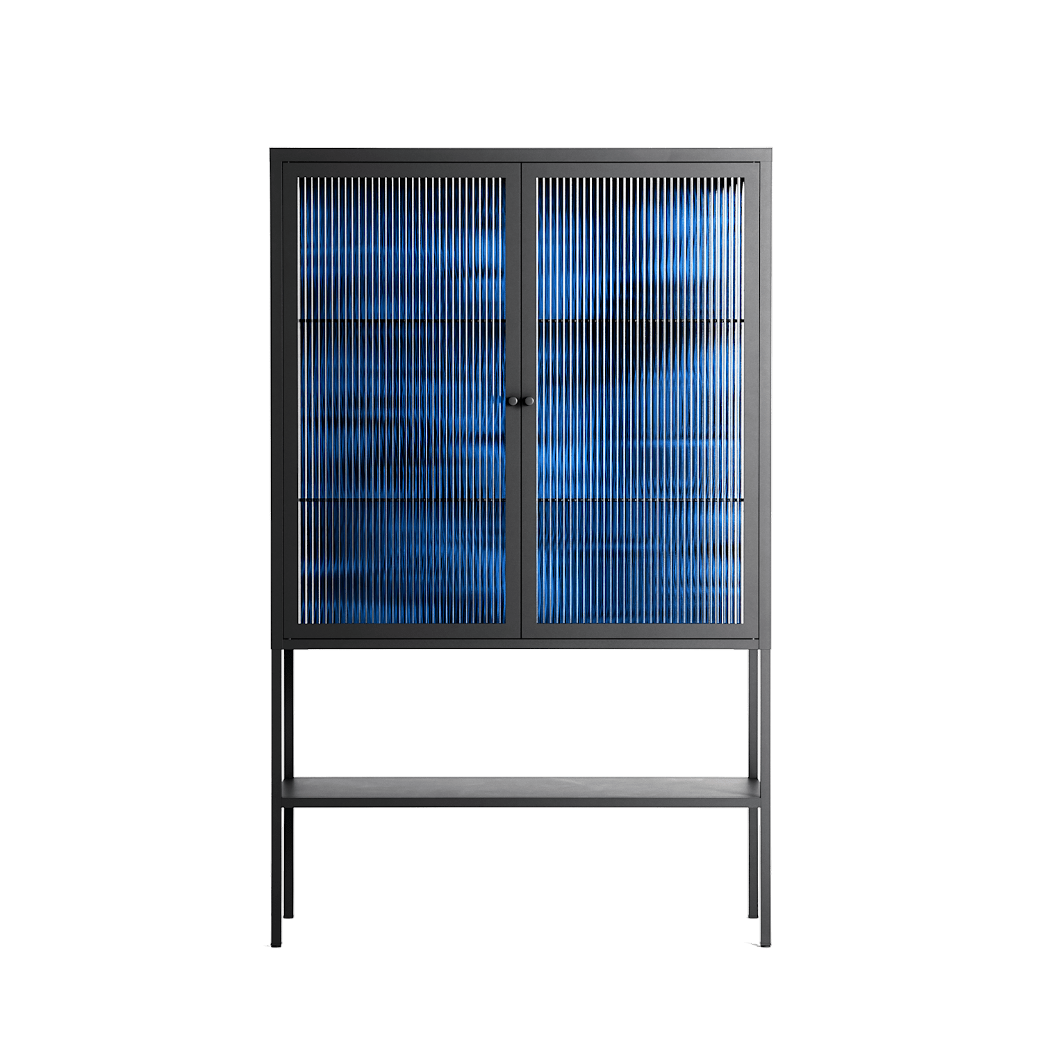 The Blue Line - Loft Cabinet - Craig Watkins - Antracite - Reeded glass