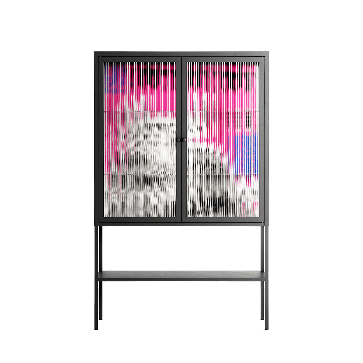 The Ringmaster - Loft Cabinet - Caitlin Flood-Molyneux - Antracite - Reeded glass