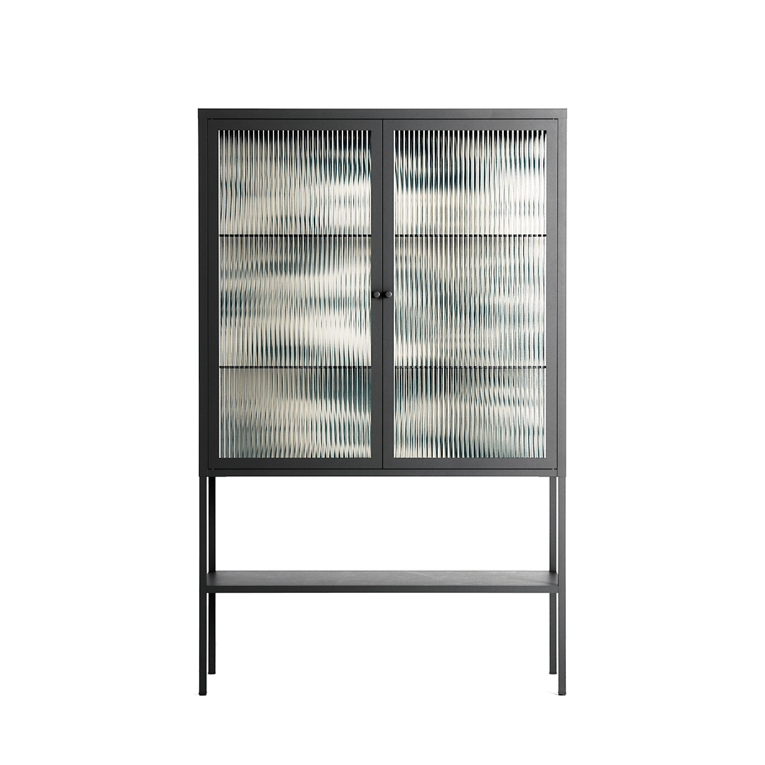 Ode to Summer 3 - Loft Cabinet - Diana Catchpole - Antracite - Reeded glass