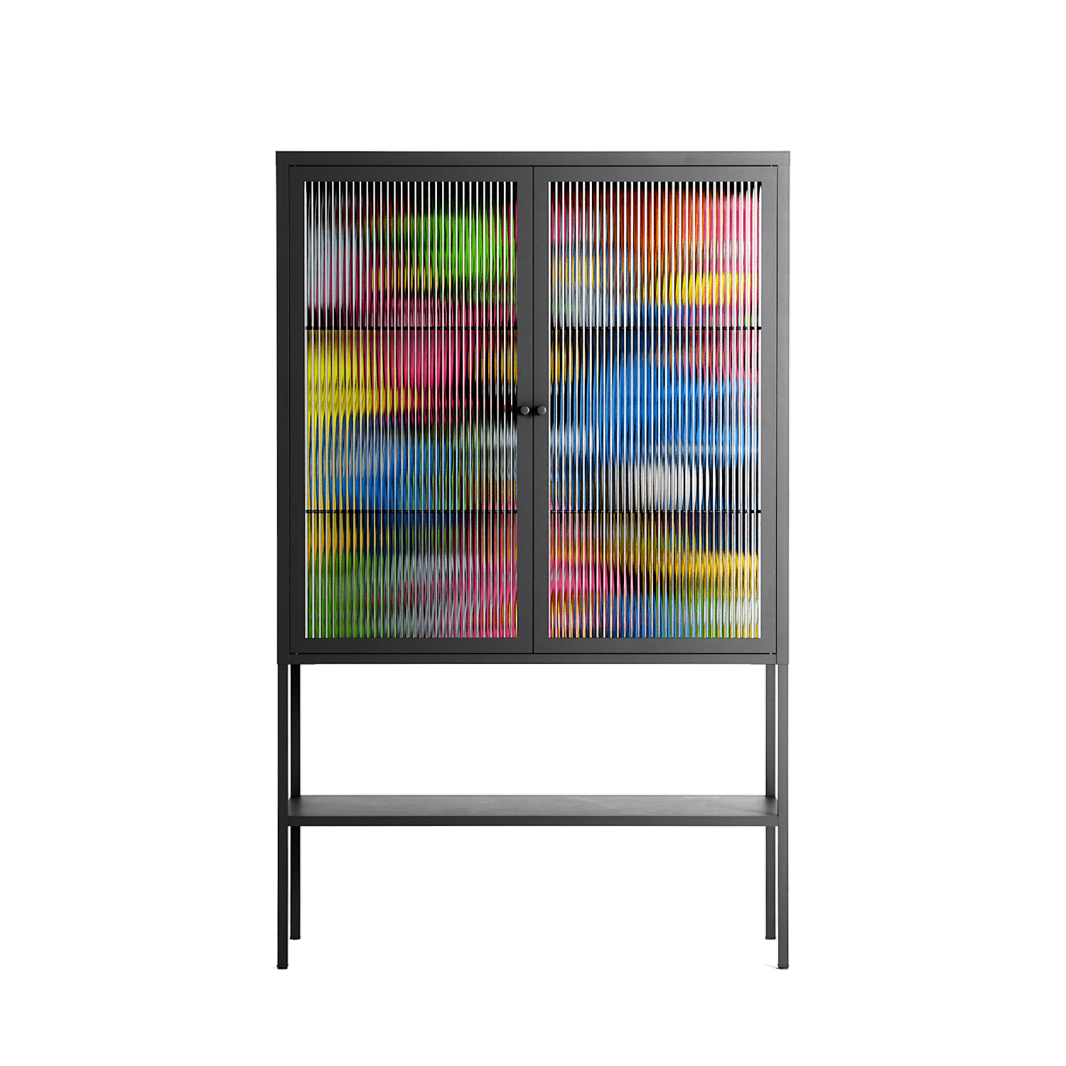 All The Good Guys - Loft Cabinet - Craig Watkins - Antracite - Reeded glass