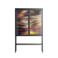 Orbiting Around Herself - Loft Cabinet - Mathilda Kienast - Antracite - Reeded glass