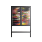 Orbiting Around Herself - Loft Cabinet - Mathilda Kienast - Antracite - Reeded glass