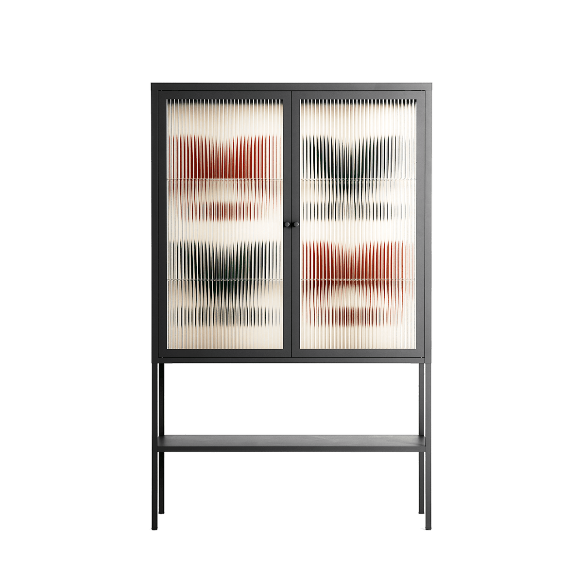 Curious Creatures - Loft Cabinet - Ethan Fender - Antracite - Reeded glass