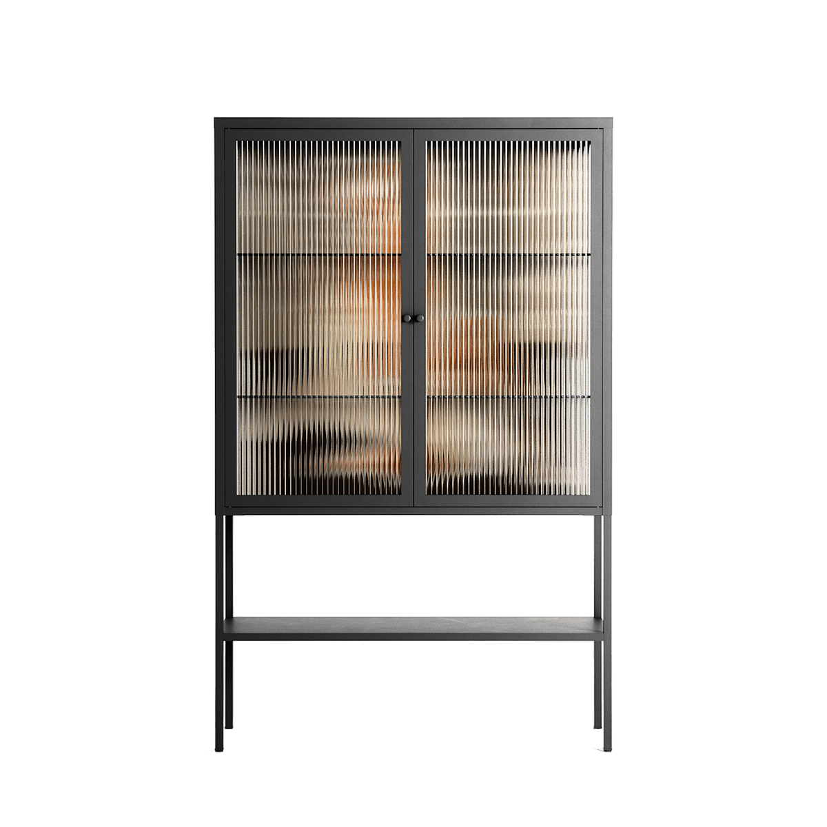 We Are Who We Are - Loft Cabinet - Sophie Goudman-Peachey - Antracite - Reeded glass