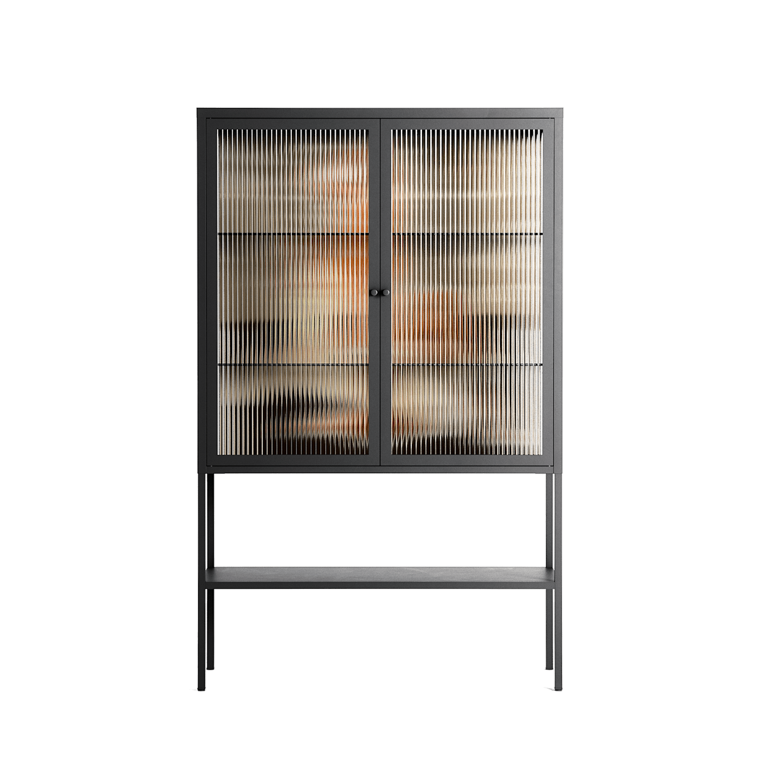 We Are Who We Are - Loft Cabinet - Sophie Goudman-Peachey - Antracite - Reeded glass