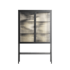 Oberon and Elgar - Loft Cabinet - Naia Escribano - Antracite - Reeded glass