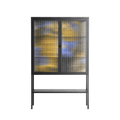The Towering Hall Full Of Light 2 - Loft Cabinet - Nick Liefhebber - Antracite - Reeded glass