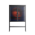 Cat in Chair C - Loft Cabinet - Kristin Eriksson - Antracite - Reeded glass