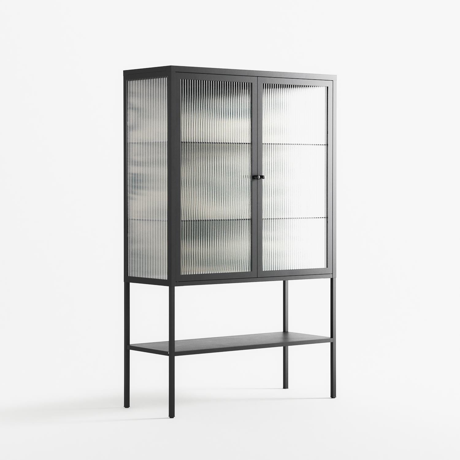 Ode to Summer 3 - Loft Cabinet - Diana Catchpole - Antracite - Reeded glass