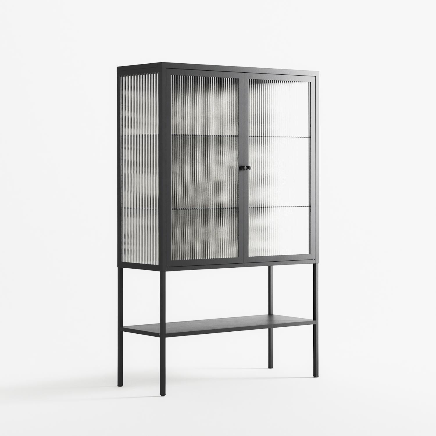 Ode to Summer 4 - Loft Cabinet - Diana Catchpole - Antracite - Reeded glass
