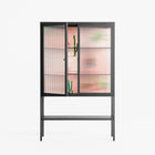 Woman at the Beach - Loft Cabinet - Raissa Oltmanns - Antracite - Reeded glass