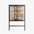 We Are Who We Are - Loft Cabinet - Sophie Goudman-Peachey - Antracite - Reeded glass