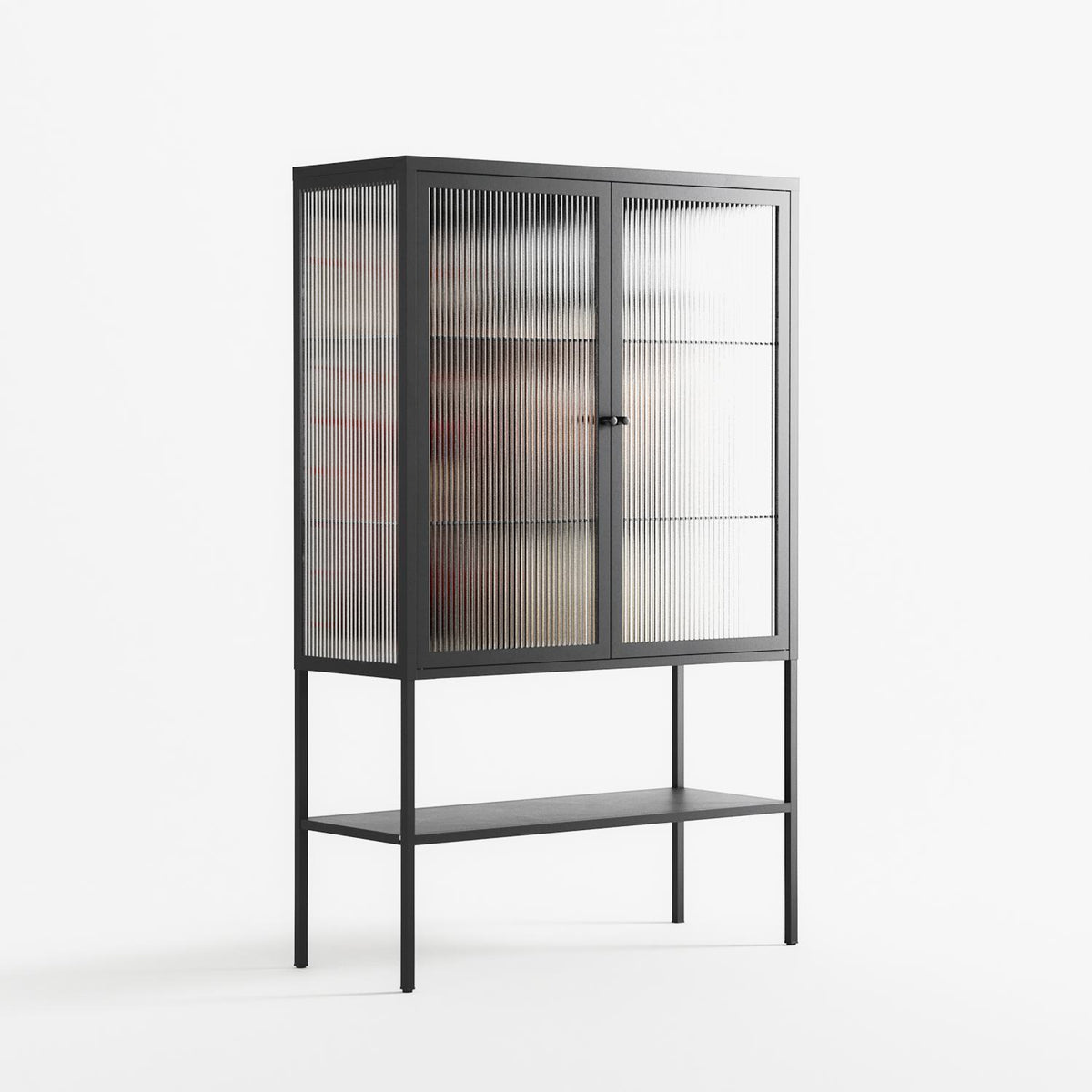 Where We Belong - Loft Cabinet - Sophie Goudman-Peachey - Antracite - Reeded glass